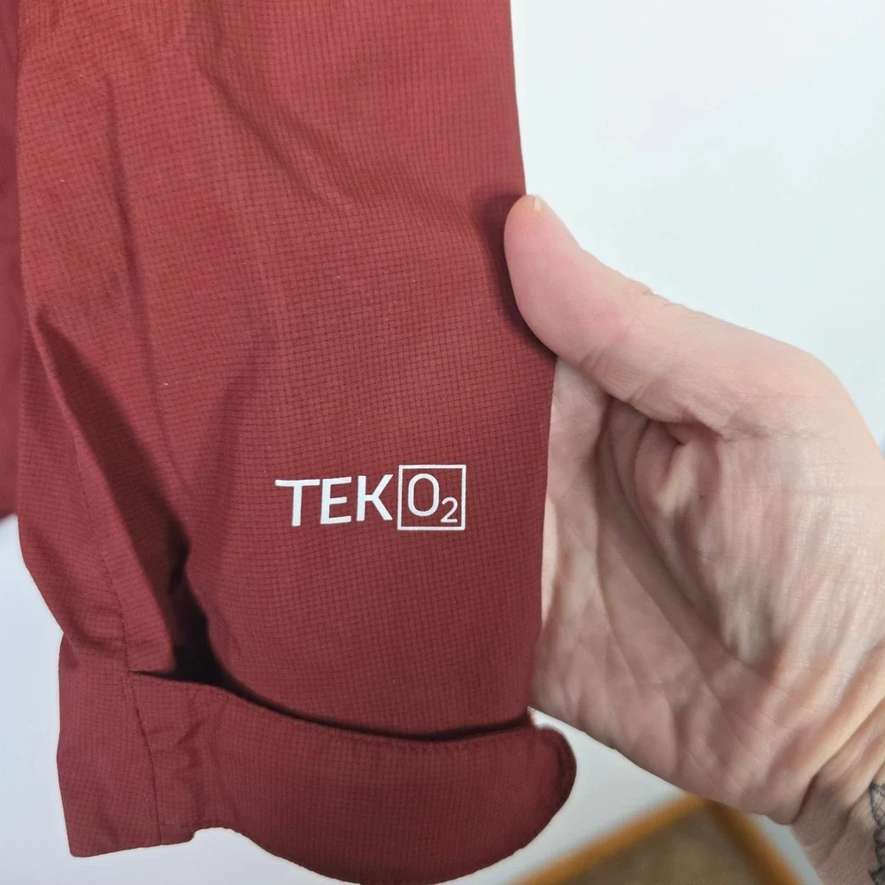 LL Bean‎ TEK O2 Womens XS Petite Rain Jacket Waterproof Hooded Rust Red